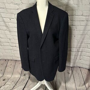 Blue by Pronto Uomo Men's Navy Herringbone Blazer XL